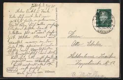 AK Zöblitz /Erzgeb., Blick von der Freibergerstrasse auf den Ort