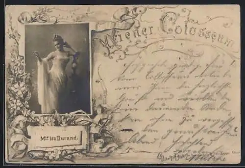 AK Wien, Wiener Colosseum, Schauspielerin Isa Durand