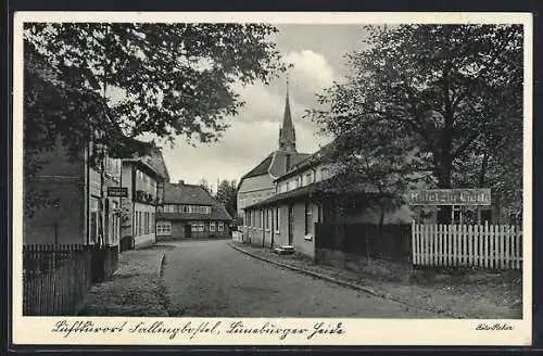 AK Fallingbostel, Strassenpartie mit Hotel zur Lieth