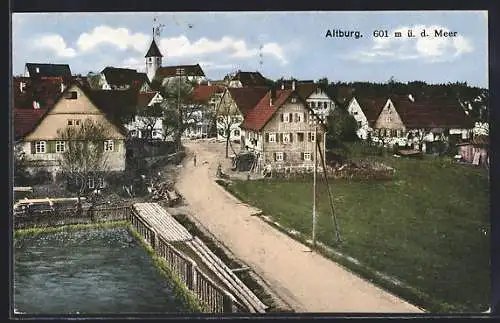 AK Altburg, Strassenpartie mit Häusern