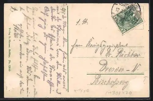 AK Heidelberg i. Erzgeb., Strassenpartie am Ortseingang