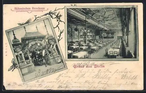AK Berlin-Friedrichshain, Gasthaus Böhmisches Brauhaus, Landsberger Allee 11-13