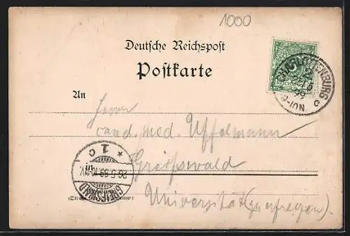 Lithographie Berlin, Gasthaus Pichelsteiner Krug, Friedrichstrasse 94