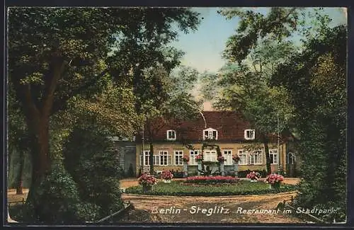 AK Berlin-Steglitz, Restaurant im Stadtpark