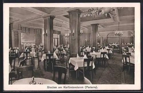 AK Berlin-Charlottenburg, Restaurant Siechen am Kurfürstendamm, Kurfürstendamm 12
