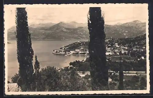 AK Lopud, Panoramablick auf Ort und Umgebung