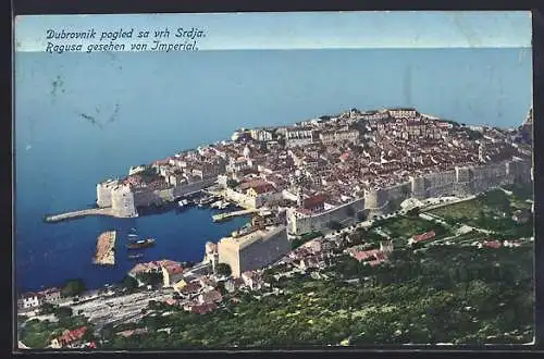 AK Dubrovnik, pogled sa vrh Srdja
