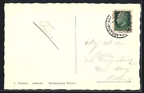 AK Abbazia, Ortspartie am Wasser