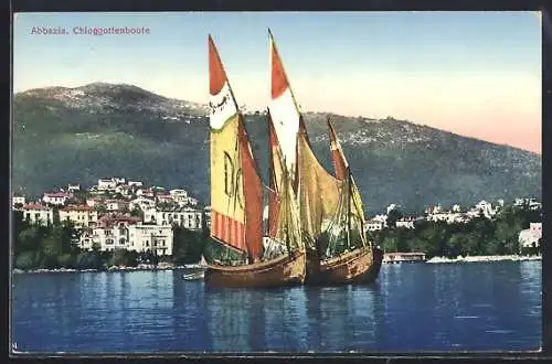 AK Abbazia, Chioggottenboote vor der Stadt