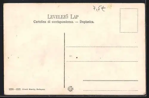 AK Fiume, Teilansicht mit Hafen aus der Vogelschau