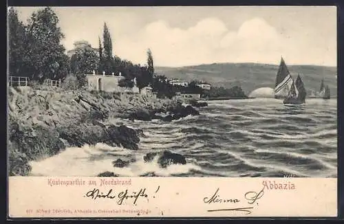 AK Abbazia, Küstenpartie am Nordstrand