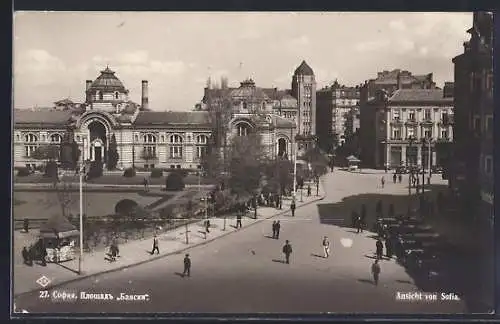 AK Sofia, Strassenpartie mit Kiosk