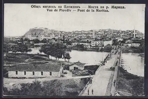 AK Plovdiv, Panorama et Pont de la Maritza