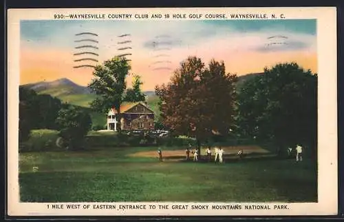 AK Waynesville, NC, Country Club and 18 Hole Golf Course