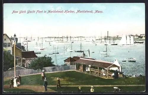 AK Marblehead, MA, New York Yacht Fleet in the harbor