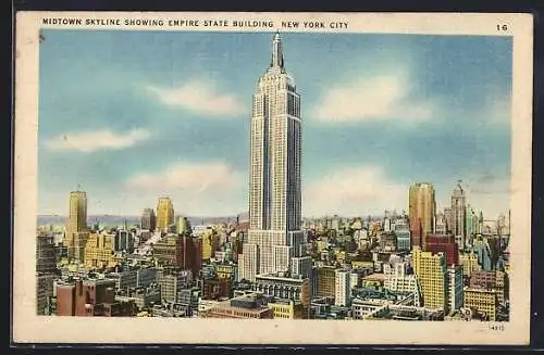 AK New York, NY, Midtown Skyline Showing Empire State Building