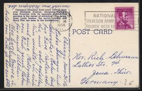 AK Chicago, IL, Bird`s-Eye View, Grant Park