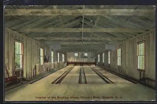 AK Newark, NJ, Interior of the Bowling Alleys, Olympic Park
