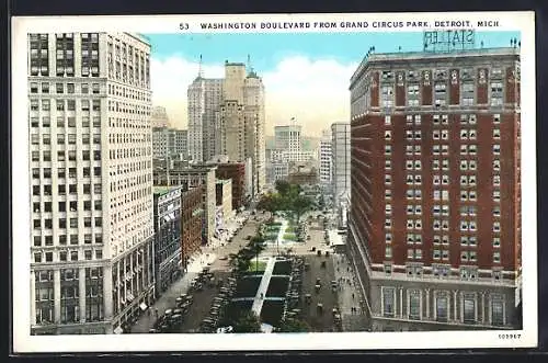 AK Detroit, MI, Washington Boulevard from Grand Circus Park