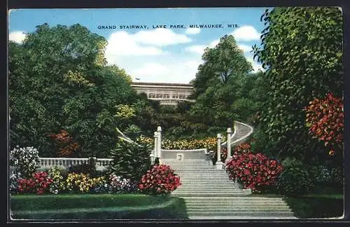 AK Milwaukee, WI, Grand Stairway, Lake Park