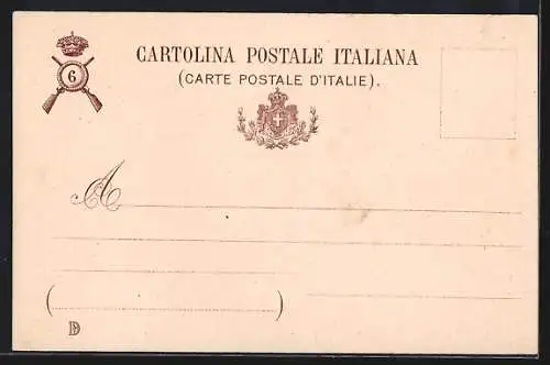 AK 6. Reggimento Fanteria, Infanterie um 1690, Fahne und Wappen, Regimentsstempel