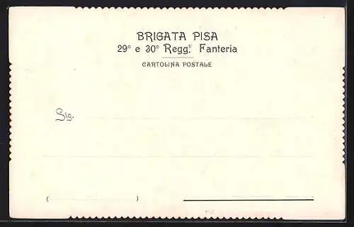 AK 29 30, Brigata Pisa 1866, Custoza Mc. Cricol, Brigata Pisa, italienisches Infanterie-Regiment