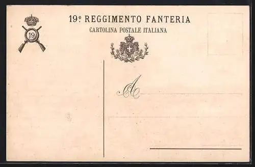 Lithographie 19. Reggimento Fanteria, 1862-1909, Schlachtszene