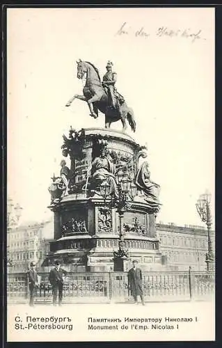 AK St.-Pétersbourg, Monument de l`Emp. Nicolas I.