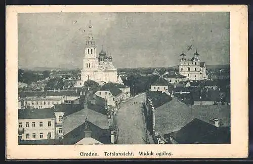 AK Grodno, Totalansicht aus der Vogelschau