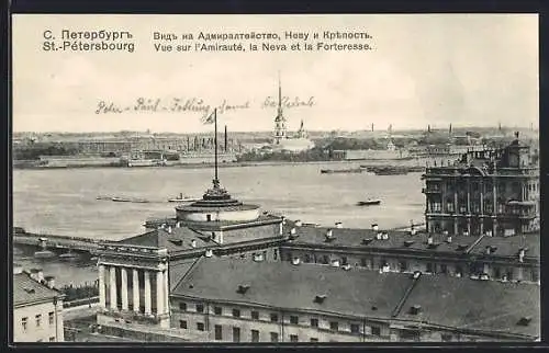 AK St. Petersburg, Blick zur Admiralität, Newa und Festung