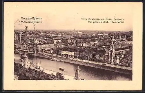 AK Moscou-Kremlin, Vue prise du clocher Ivan Veliki