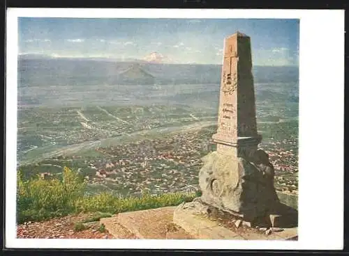 AK Pjatigorsk, Obelisk mit Blick auf die Stadt