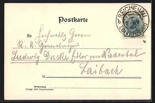 AK Reichenau bei Payerbach, Gesamtansicht aus der Entfernung