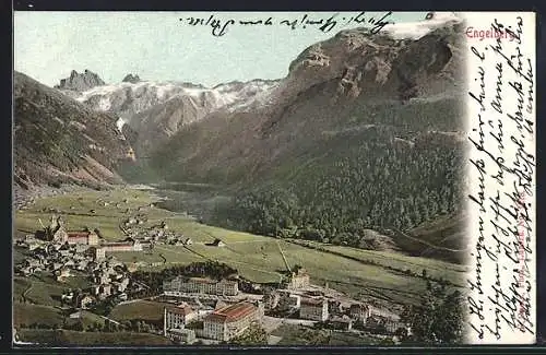 AK Engelberg, Gesamtansicht von einen Berg aus