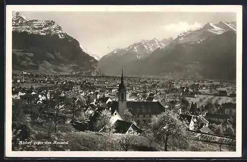 AK Altdorf, Ortsansicht gegen das Reusstal