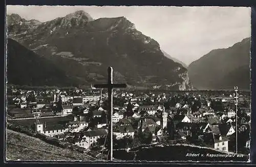 AK Altdorf, Gesamtansicht v. Kapuzinerplatz aus
