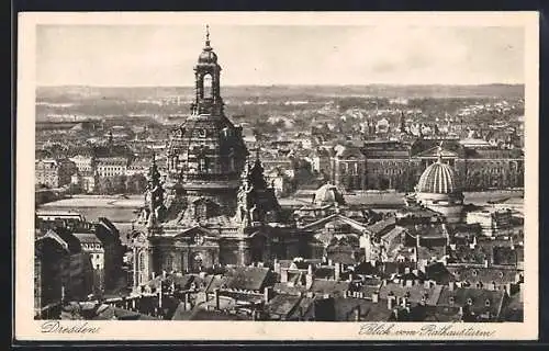 AK Dresden, Blick vom Rathausturm