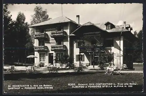 AK St. Konstantin b. Seis am Schlern, Gasthof u. Pension Eselweiss