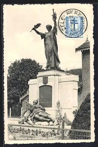 AK Zele, Standbeeld der Gesneuvelden 1914-1918