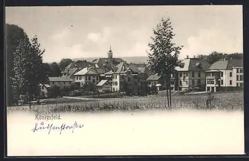AK Königsfeld / Schwarzwald, Ortspanorama von einer Wiese aus