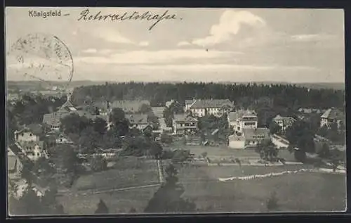 AK Königsfeld / Schwarzwald, Ortspartie am Waldrand