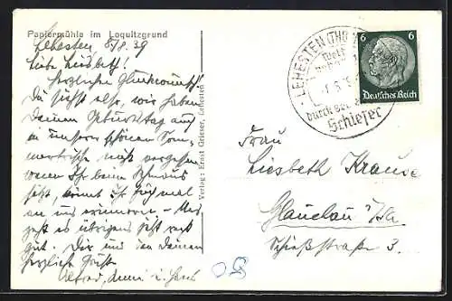 AK Stadtroda, Papiermühle im Loquitzgrund