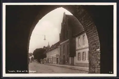 AK Templin / Uckermark, Blick auf St. Georgen