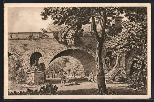 AK Weimar / Thüringen, Arbeitende Menschen an der Sternbrücke