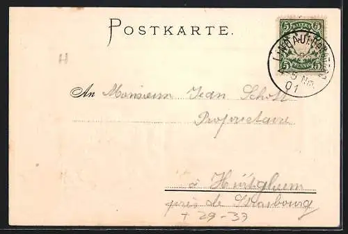 Passepartout-Lithographie Lindau / Bodensee, Hafen mit Dampfern aus der Vogelschau, Wappen
