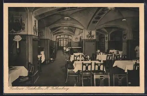 AK Berlin, Restaurant Berliner Ratskeller, Innenansicht, Rotes Rathaus