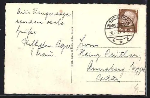 AK Wangerooge, Nordseebad, Frauen im Badeanzug am Strand