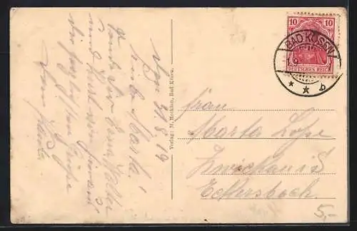 AK Bad Kösen, Teilansicht mit Brückentürmchen