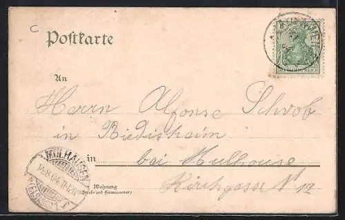 AK Badenweiler, Ortsansicht von der Adlers-Eiche aus