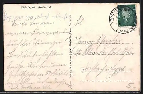 AK Brotterode /Thüringen, Teilansicht mit Strassenpartie
